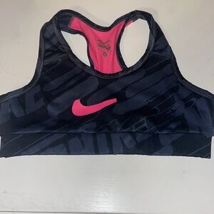 Black and Pink Nike Sports Bra